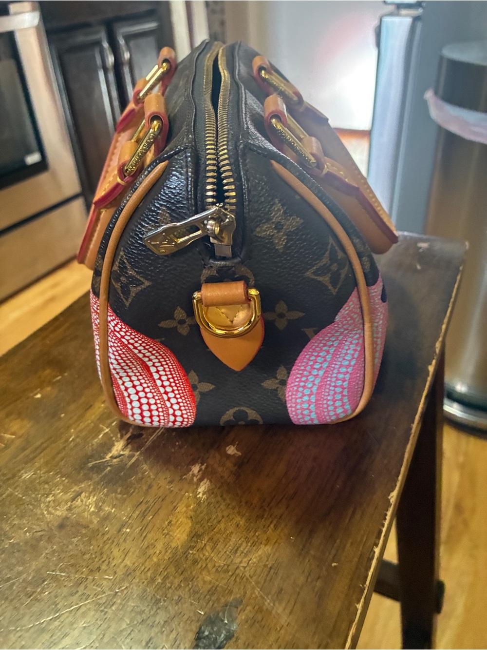 Louis Vuitton Monogram Satchel with Multicolor Pumpkin Print - Picture 3 of 11